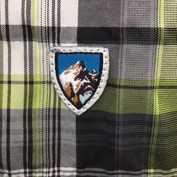 KHUL grey plaid button front shirt XL - Picture 6 of 10